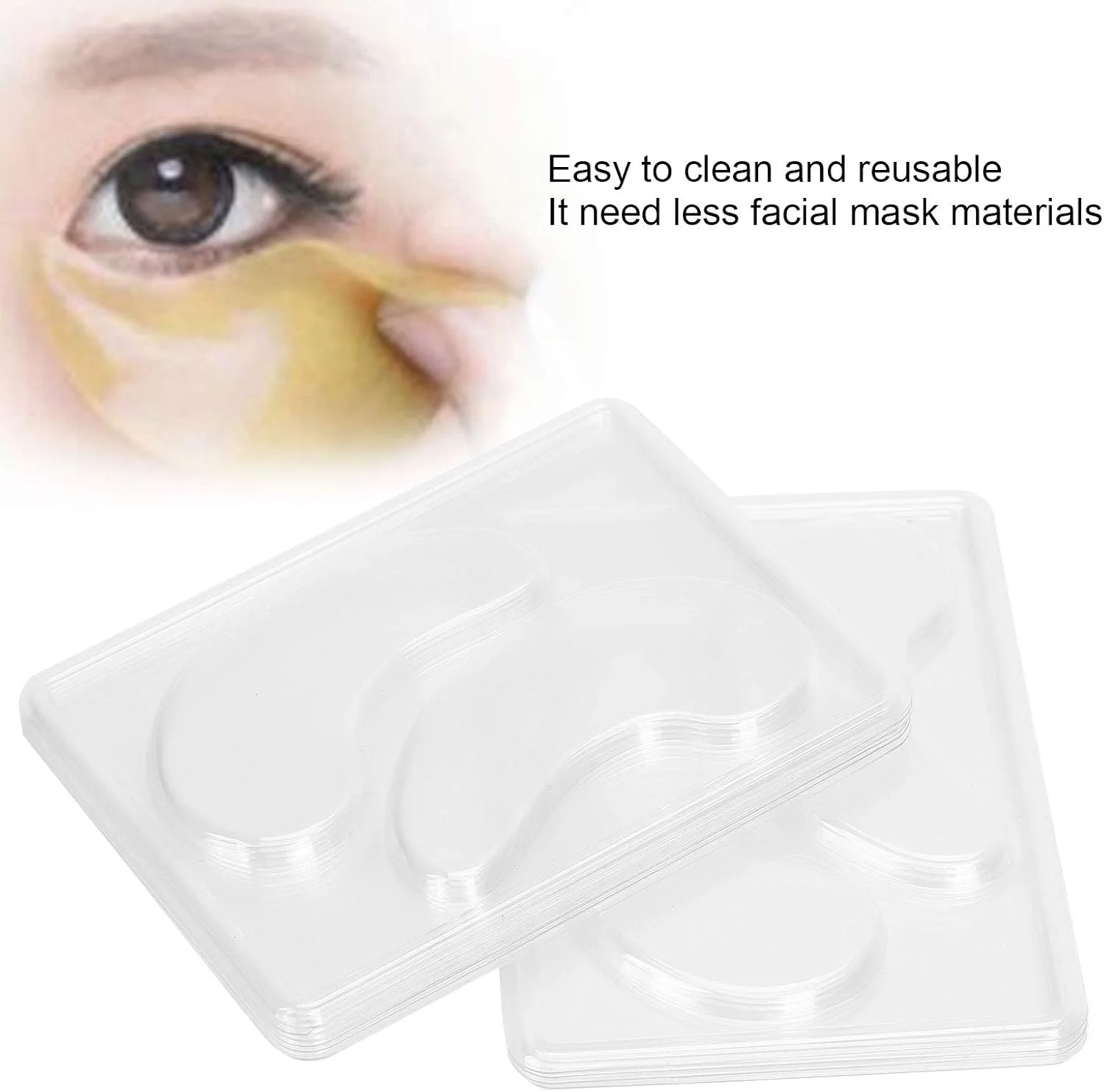 قالب ماسک چشم Sonew، 25 عددی، قالب شفاف ماسک چشم، ماسک چشم قابل حمل و استفاده مجدد، مجموعه سینی پچ