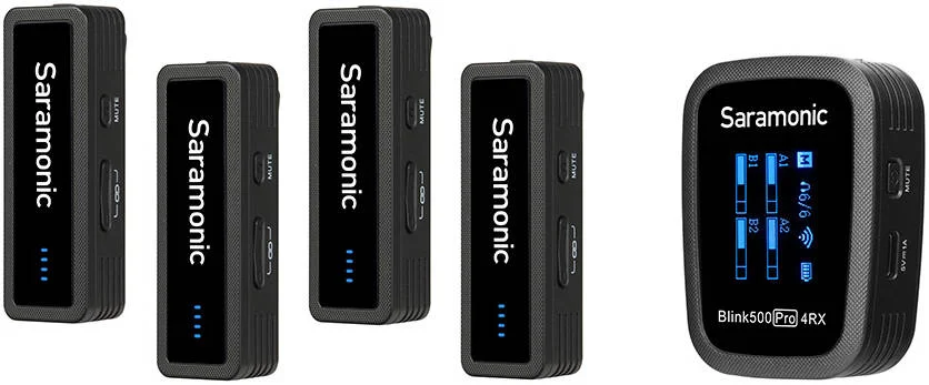 میکروفون بیسیم چهار کاناله سارامونیک Blink500 Pro B8، گیرنده چهار کاناله، قابل تعویض مونو/استریو، توان خروجی RF 10mW، عمر باتری 8 ساعت، برای تلفنها / کامپیوترها / دوربینها، مشکی | Blink500 Pro B8 میکروفون بیسیم چهار کاناله سارامونیک Blink500 Pro B8، گیرنده چهار کاناله، قابل تعویض مونو/استریو، توان خروجی RF 10mW، عمر باتری 8 ساعت، برای تلفنها / کامپیوترها / دوربینها، مشکی | Blink500 Pro B8