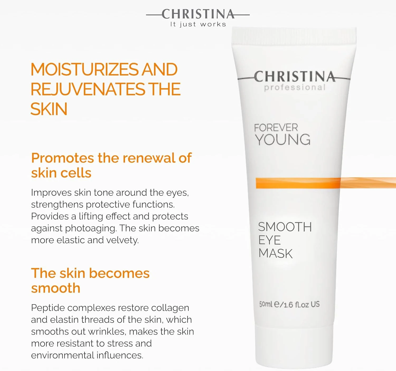 -CHRISTINA- - Forever Young - ماسک صاف کننده دور چشم مناسب انواع پوست 50 میلی لیتر