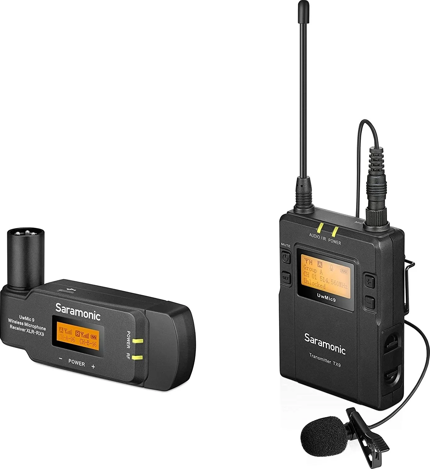 سیستم میکروفون بیسیم UHF سارامونیک مدل UWMIC9 KIT7 RX-XLR9+TX9 مناسب دوربین/فیلمبرداری - مشکی | AWP-7362 سیستم میکروفون بیسیم UHF سارامونیک مدل UWMIC9 KIT7 RX-XLR9+TX9 مناسب دوربین/فیلمبرداری - مشکی | AWP-7362