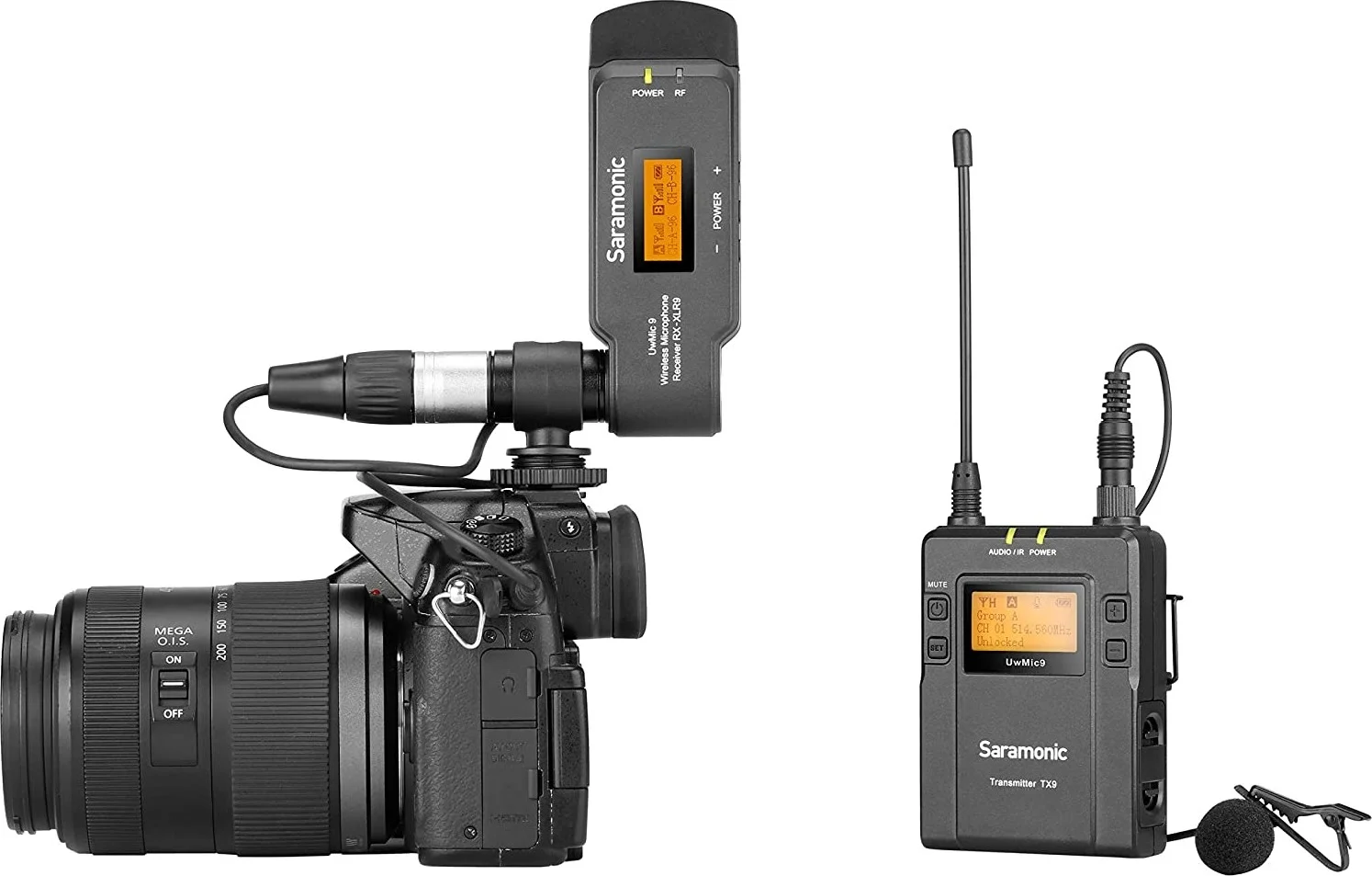 سیستم میکروفون بیسیم UHF سارامونیک مدل UWMIC9 KIT7 RX-XLR9+TX9 مناسب دوربین/فیلمبرداری - مشکی | AWP-7362 سیستم میکروفون بیسیم UHF سارامونیک مدل UWMIC9 KIT7 RX-XLR9+TX9 مناسب دوربین/فیلمبرداری - مشکی | AWP-7362