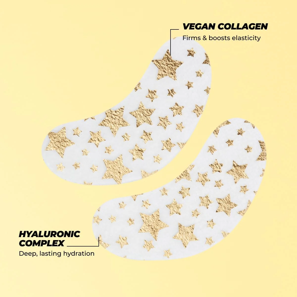 پد زیر چشم ویتاماسک، بسته 3 عددی - سفت کننده و روشن کننده - ضد پیری، مراقبت از پوست کره ای، کاهش خطوط ریز، پف، چروک و حلقه های تیره - اسید هیالورونیک - وگان و بدون تست حیوانی