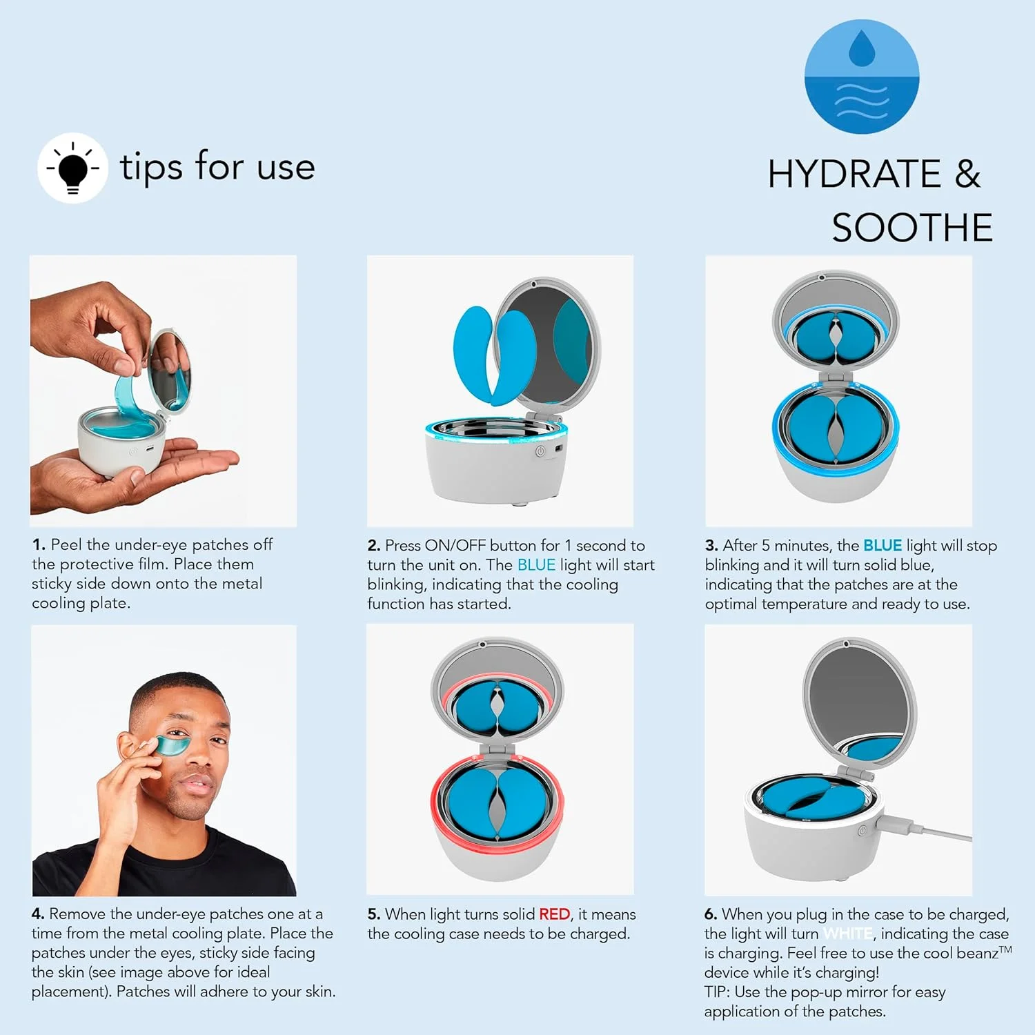 پدهای زیر چشم Conair (Cool Beanz) - پدهای زیر چشم SKN by Cool Beanz، ماسک خنک کننده قابل شارژ برای کاهش پف و شاداب کردن چشم های خسته پدهای زیر چشم Conair (Cool Beanz) - پدهای زیر چشم SKN by Cool Beanz، ماسک خنک کننده قابل شارژ برای کاهش پف و شاداب کردن چشم های خسته