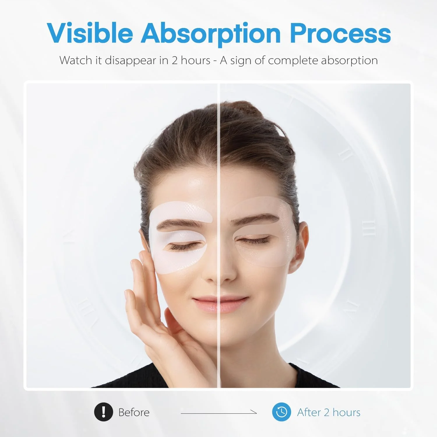 ماسک کلاژن دور چشم Dongyu: ماسک عمیق کلاژن دور چشم با کافئین و پپتیدهای نیاسینامید - بهبود سیاهی دور چشم، پف و چین و چروک - پد برای P