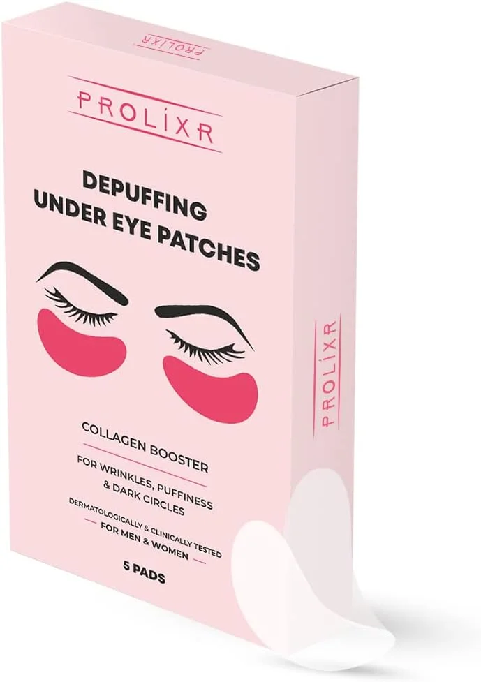 پد زیر چشم ضد پف پرولیکسر - تقویت کننده کلاژن - برای خطوط ریز، پف و سیاهی دور چشم - برای آقایان و بانوان - 5 عدد