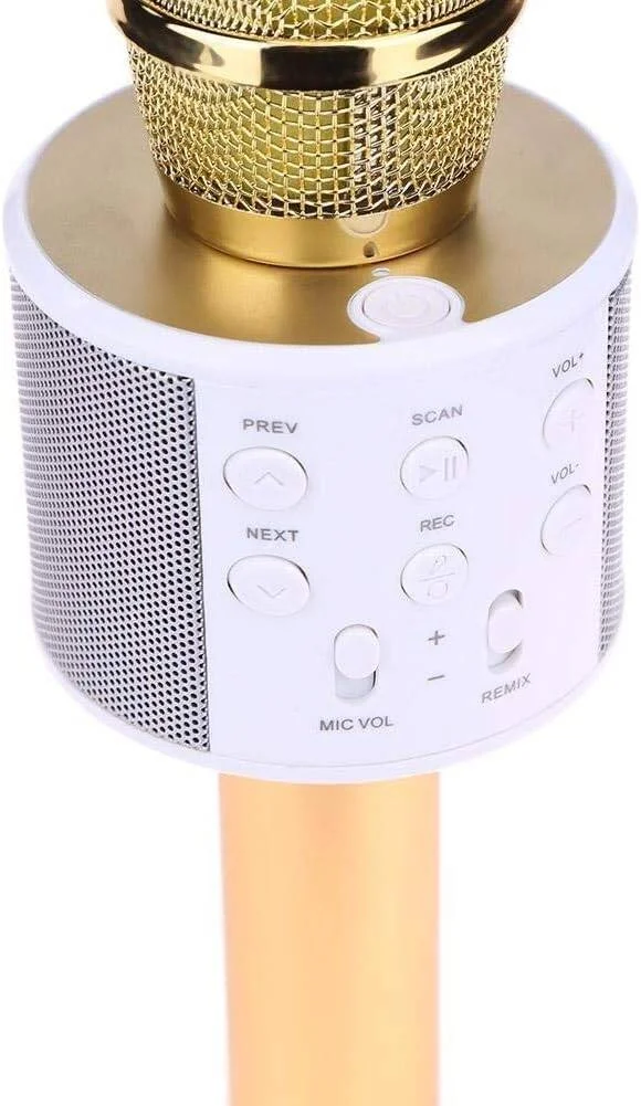 میکروفون استریو کارائوکه بلوتوث بی سیم مدل Ws8581 با پورت USB میکروفون استریو کارائوکه بلوتوث بی سیم مدل Ws8581 با پورت USB