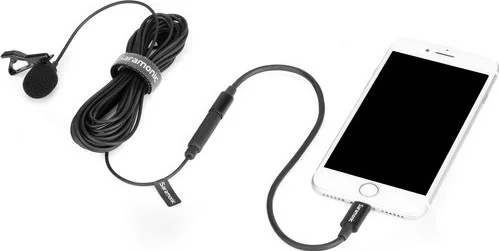 میکروفون یقه‌ای اومنی‌دایرکشنال سارامونیک با اتصال لایتنینگ برای دستگاه‌های iOS (کابل 6 متری) | LavMicro U1B