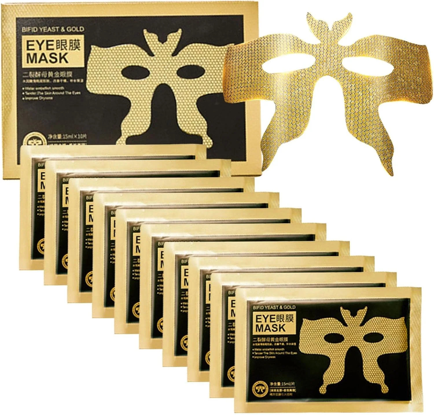 پد های طلایی دور چشم | پد مرطوب کننده مراقبت از پوست دور چشم | احیا کننده و طراوت بخش پوست، پد های زیر چشم کاهش دهنده چروک و خطوط ریز