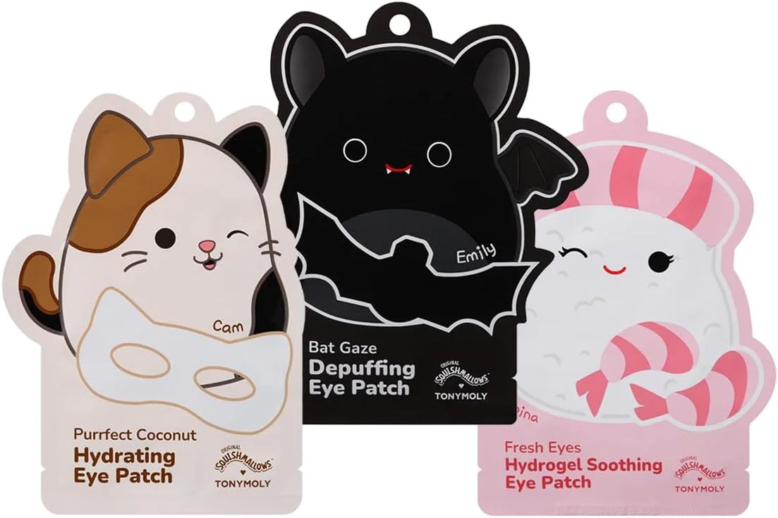 پچ دور چشم آبرسان تونی‌مولی با طرح اسکوییش‌مالوز - پچ‌های متنوع کاهش پف و مرطوب‌کننده زیر چشم حاوی عصاره توت و ویتامین C