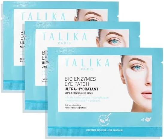 پد دور چشم بایو آنزیم تالیکا (بسته 3 عددی) - پدهای فوق العاده مرطوب کننده فوری زیر چشم برای بزرگسالان - ماسک چشم برای سیاهی دور چشم، خستگی چشم و پف