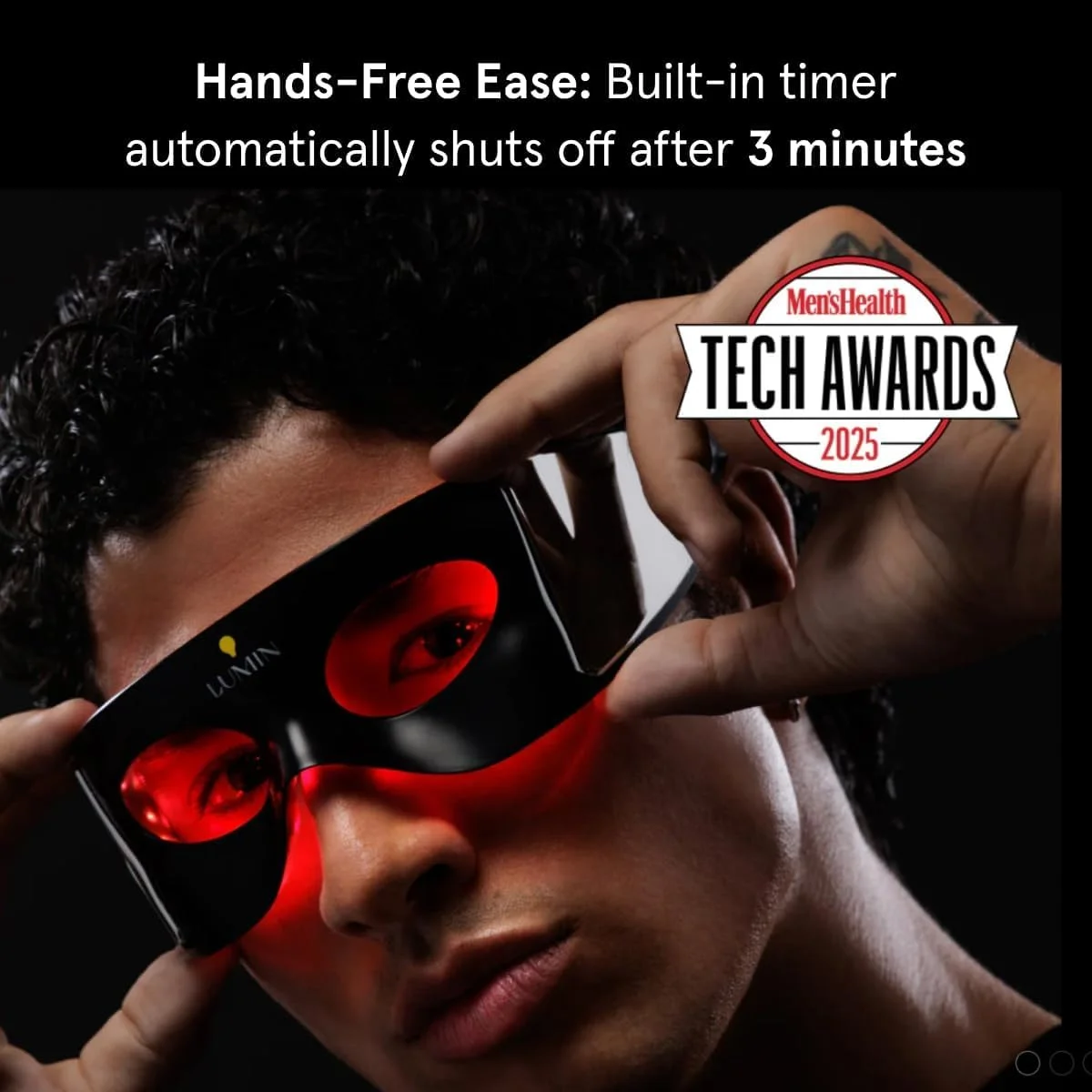 ماسک چشم LED Luminator برای مراقبت از پوست آقایان و بانوان - ضد پیری، تقویت کلاژن، کاهش سیاهی و چین و چروک، نور قرمز برای درمان و جوانسازی زیر چشم - فقط 3 دقیقه در روز