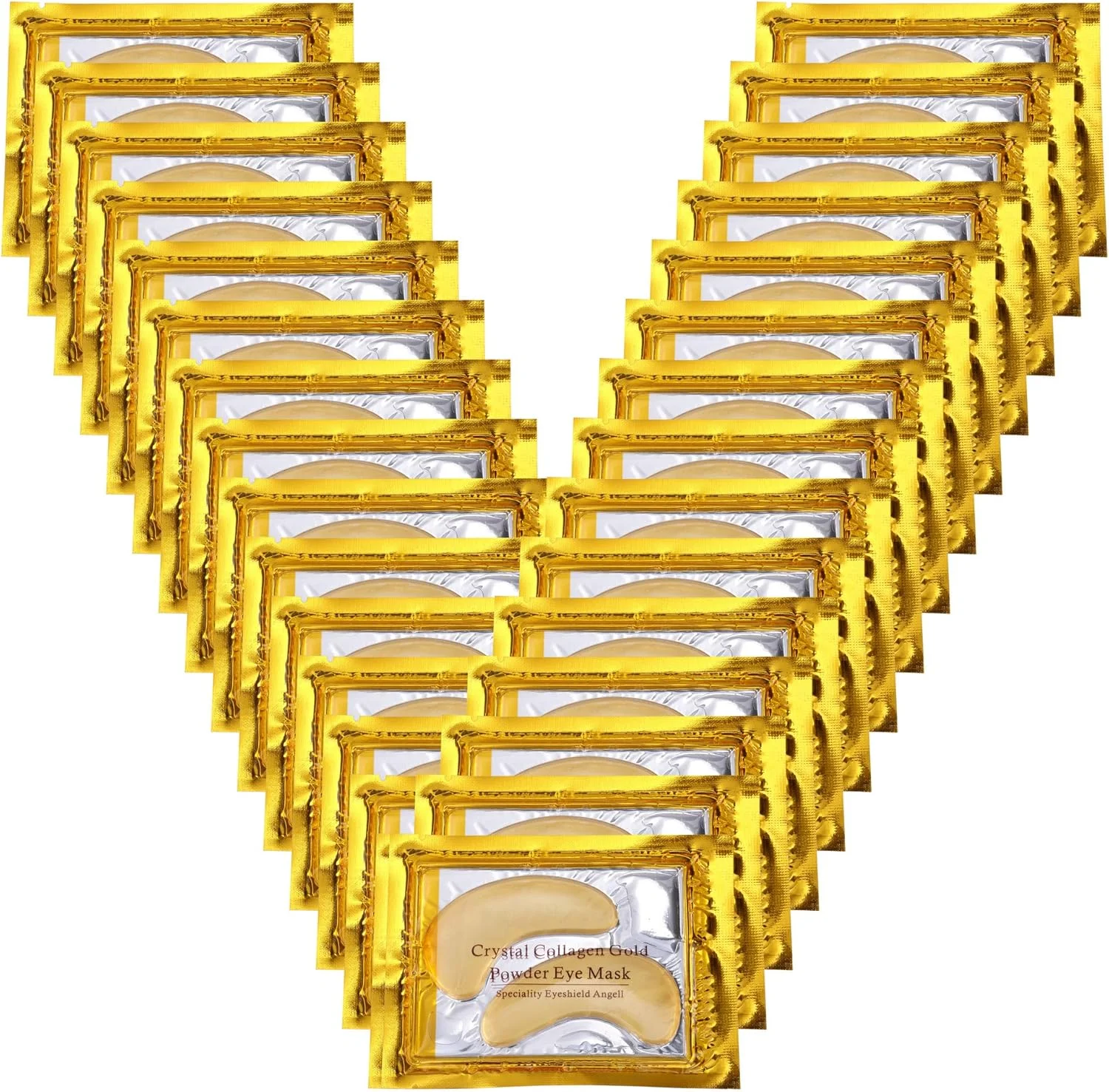 مجموعه 30 جفتی ماسک چشم، ماسک های چشم کریستالی کلاژن برای درمان پف زیر چشم، رفع سیاهی دور چشم، پف زیر چشم، ضد پیری، کاهش چین و چروک، ماسک ژلی سفت کننده چشم با اسانس مرطوب کننده