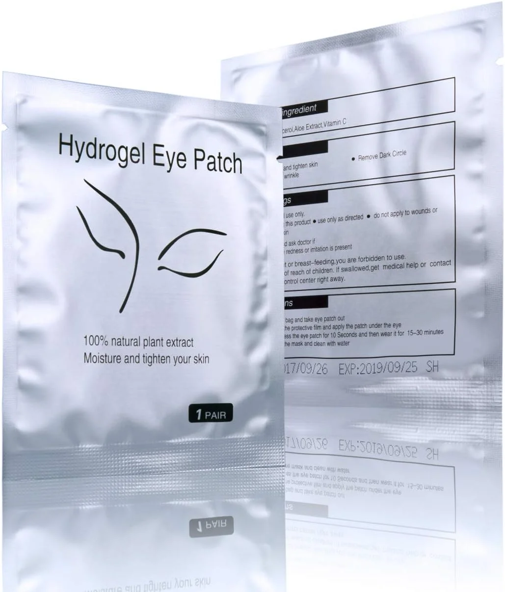 مجموعه 50 جفتی پدهای زیر چشم Vonsen، پدهای ژلی راحت و خنک زیر چشم برای اکستنشن مژه، ابزار زیبایی ماسک چشم