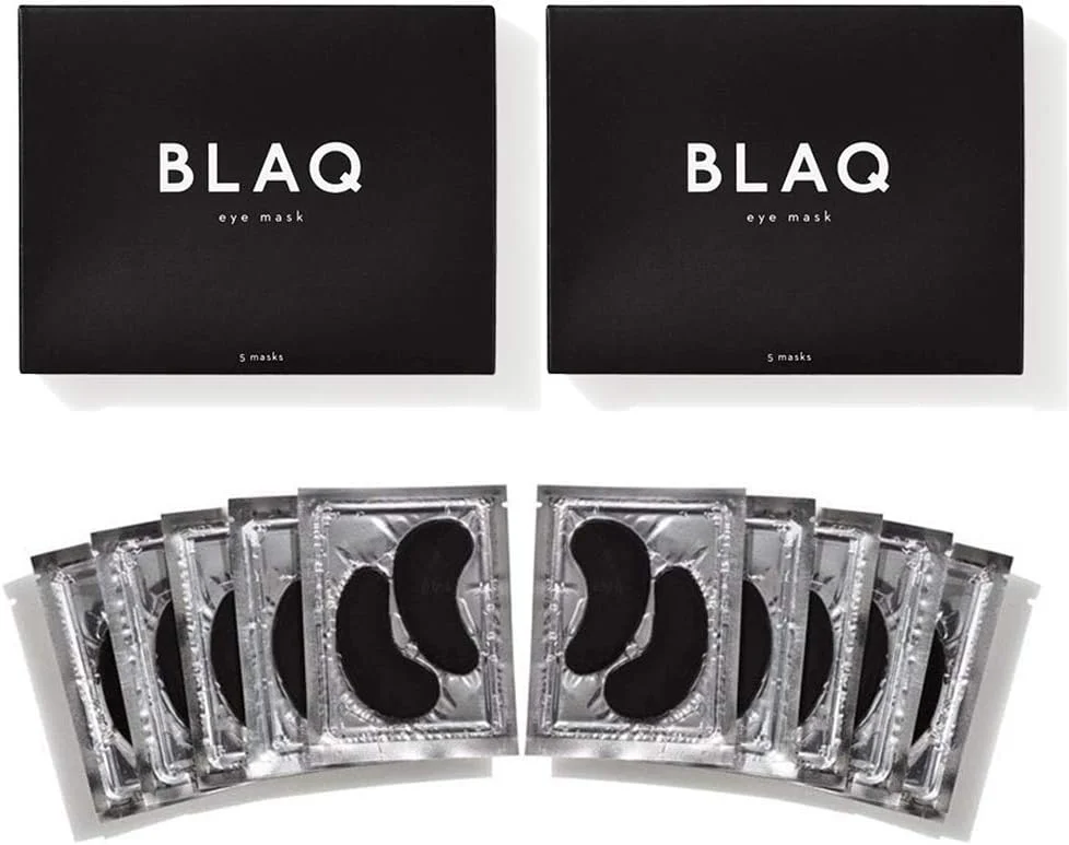 ماسک زیر چشم حاوی زغال فعال BLAQ با هیدروژل - رفع پف و تیرگی دور چشم، آبرسان طبیعی و ضد چروک - بسته 2 عددی 5 تایی