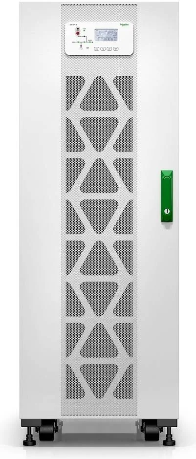 یو پی اس ایزی APC 3S 30 kVA، ولتاژ ورودی 400 ولت 3 فاز، 4 رشته باتری ماژولار داخلی 7 آمپر ساعت، جریان ورودی 55 آمپر، نوع باتری VRLA، فرکانس ورودی 45-65 هرتز، سفید | E3SUPS30KHB2