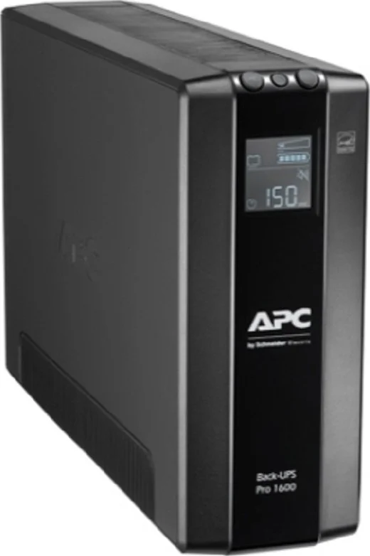 منبع تغذیه پشتیبان APC BR1600MI با ظرفیت 1600VA، دارای 8 خروجی، AVR، رابط LCD، توان 960 وات - 1.6kVA، توپولوژی Line interactive، زمان شارژ 16 ساعت، پورت USB، ولتاژ ورودی 176 - 294 ولت | BR1600MI