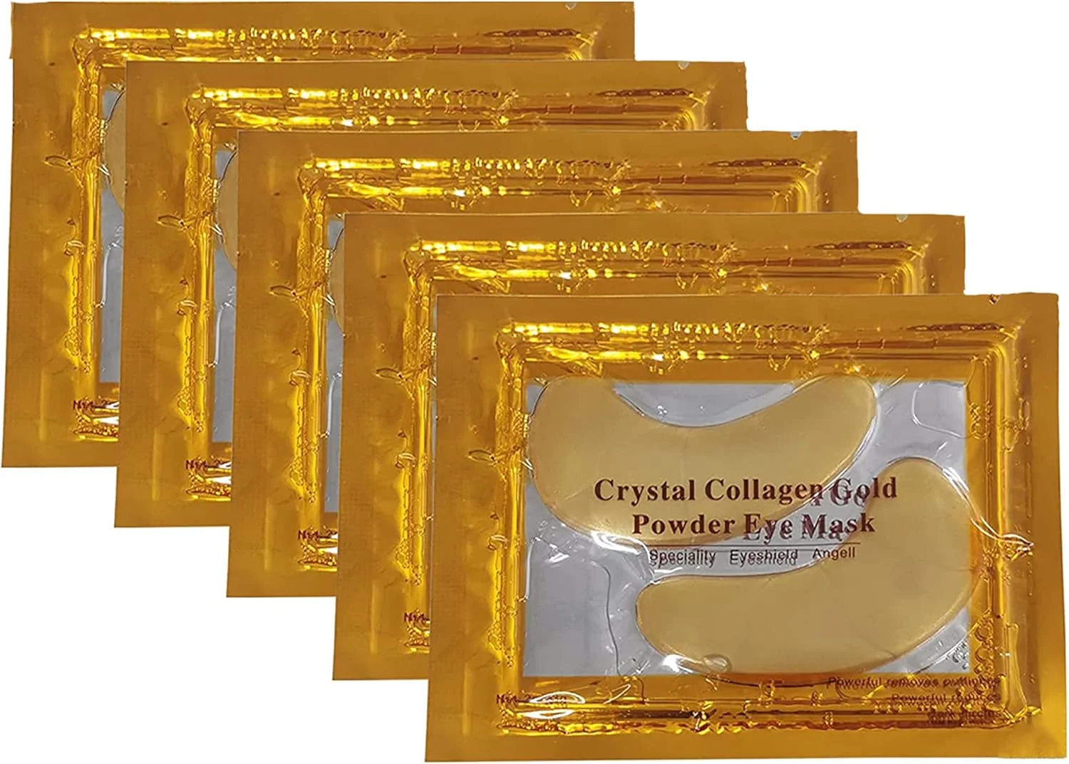 ماسک درمان دور چشم طلا، پدهای زیر چشم - درمان سیاهی دور چشم، درمان پف زیر چشم، ماسک کلاژن دور چشم برای پف چشم، ضد چروک - پیری، سیاهی دور چشم، بسته 1 جفتی
