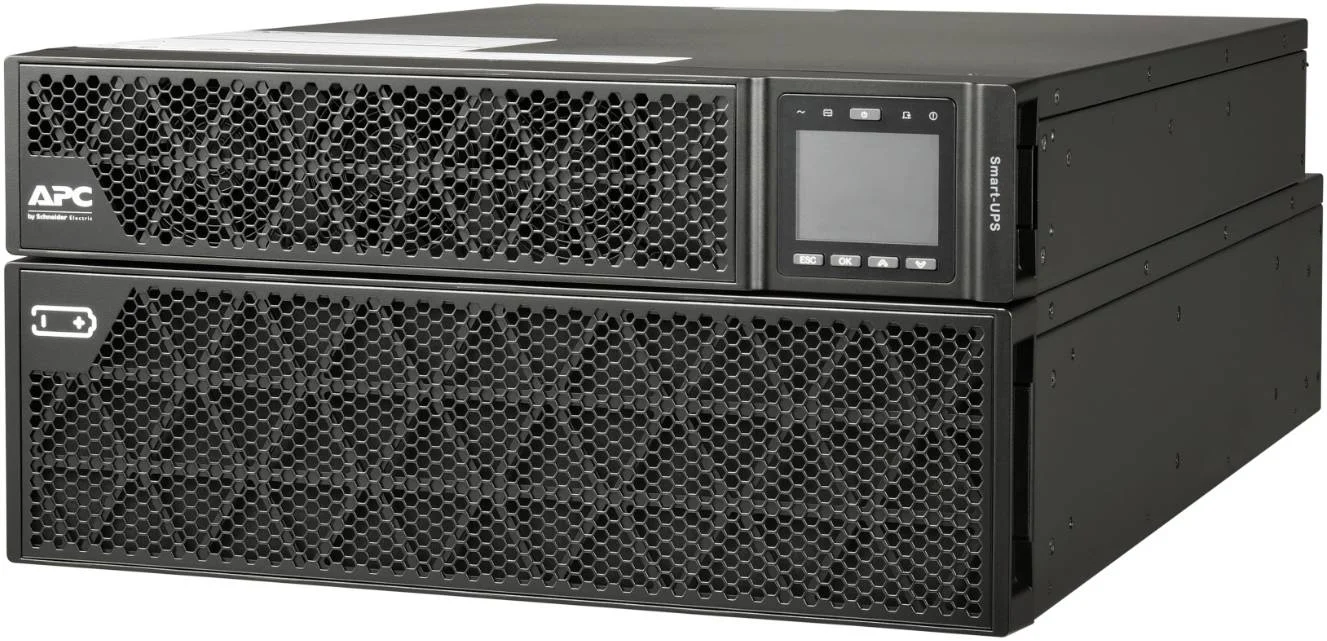 یو پی اس هوشمند APC RT 10kVA، ولتاژ ورودی 230 ولت، نصب شده در رک همراه با کیت، نوع باتری اسید سرب، 2 اتصال IEC 60320 C13 / 1 اتصال IEC 60320 C19، توان شارژر 431 وات، 1 زمان اجرای توسعه یافته، مشکی | SRTG10KXLI یو پی اس هوشمند APC RT 10kVA، ولتاژ ورودی 230 ولت، نصب شده در رک همراه با کیت، نوع باتری اسید سرب، 2 اتصال IEC 60320 C13 / 1 اتصال IEC 60320 C19، توان شارژر 431 وات، 1 زمان اجرای توسعه یافته، مشکی | SRTG10KXLI