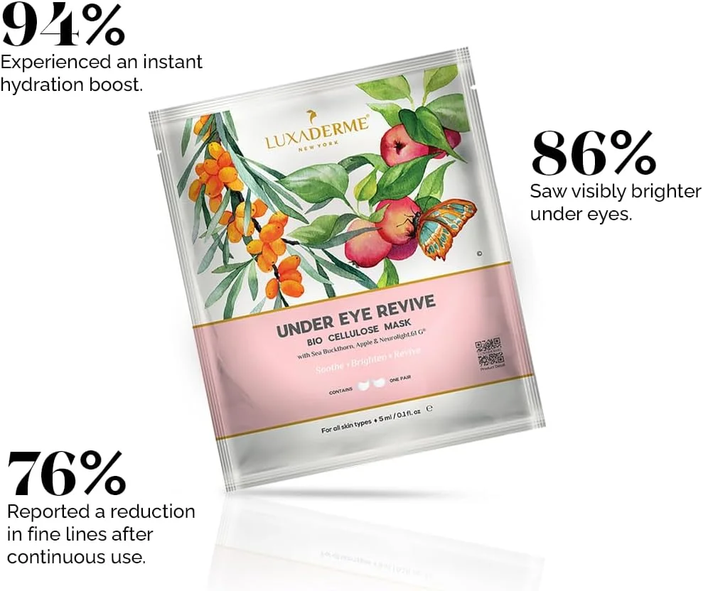 ماسک احیا کننده زیر چشم LuxaDerme Bio Cellulose (بسته 5 عددی)