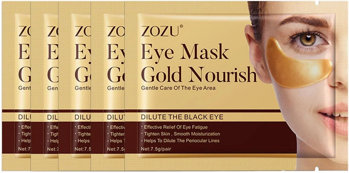 پدهای زیر چشم - پد چشم طلای 24 عیار، زیبایی و مراقبت شخصی | نوارهای لیفت پلک 24 عیار، کاهش دهنده سیاهی دور چشم، خستگی چشم، پف زیر چشم و چین و چروک.