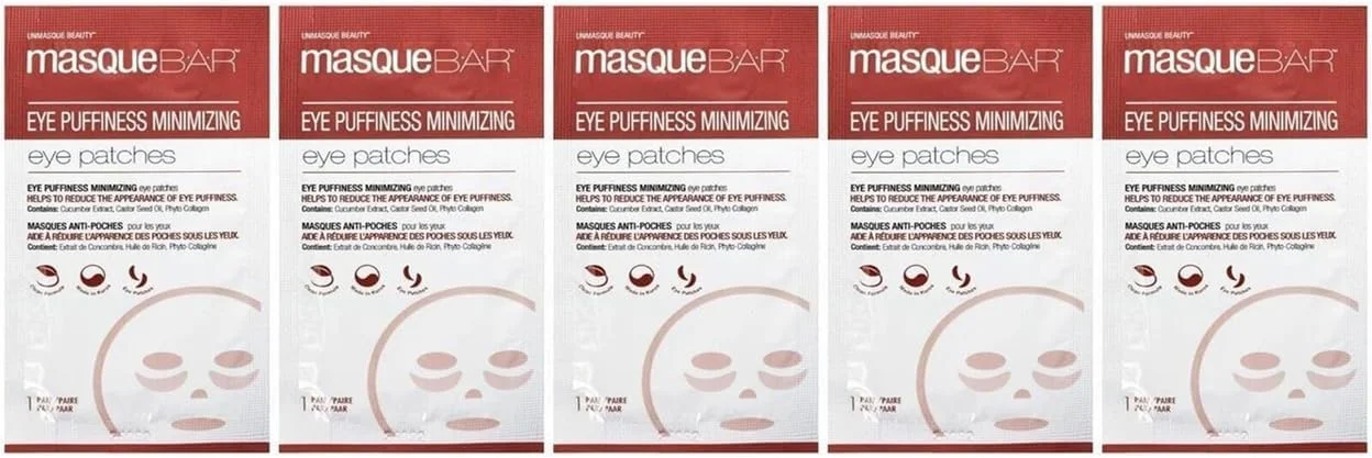 پدهای ماسک چشم برای کاهش پف (5 جفت) - درمان مراقبت از پوست زیر چشم کره ای - کاهش ظاهر پف چشم، افزایش خاصیت ارتجاعی ناحیه چشم - آبرسانی و صاف کردن پوست