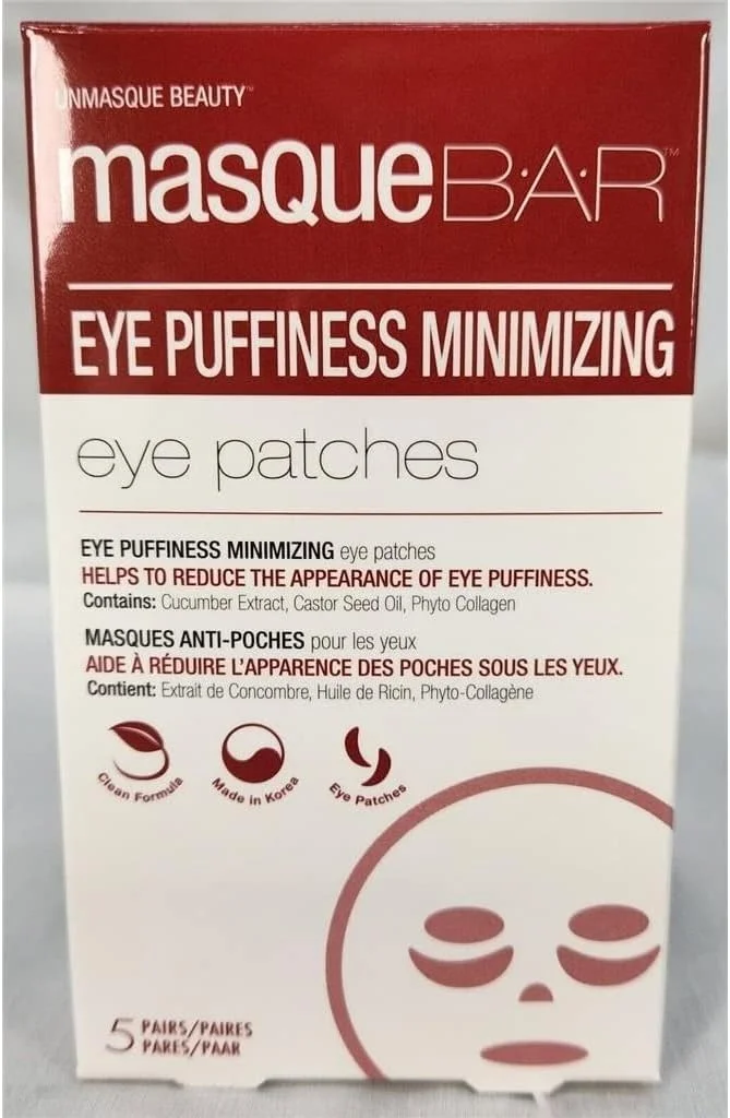 پدهای ماسک چشم برای کاهش پف (5 جفت) - درمان مراقبت از پوست زیر چشم کره ای - کاهش ظاهر پف چشم، افزایش خاصیت ارتجاعی ناحیه چشم - آبرسانی و صاف کردن پوست