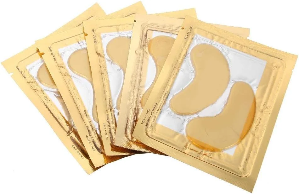 ماسک چشم طلایی، پدهای کلاژن زیر چشم برای رفع سیاهی و پف زیر چشم، پدهای ژلی مرطوب کننده عمیق و بهبود دهنده خاصیت ارتجاعی (10 عدد)