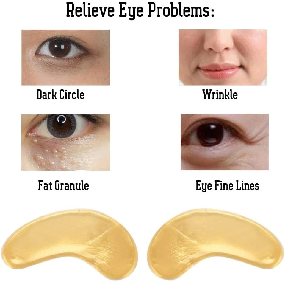 ماسک طلایی دور چشم، پچ های کلاژن زیر چشم برای رفع سیاهی و پف زیر چشم، پدهای ژلی ضد پیری دور چشم، مرطوب کننده عمیق و بهبود خاصیت ارتجاعی (15 عدد)