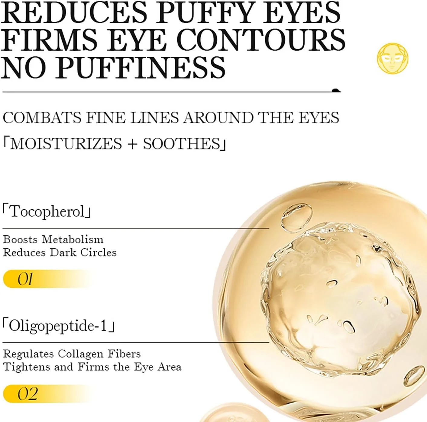 پدهای مراقبت از چشم (5 جفت) - ماسک چشم سفت کننده هیدروژل - ماسک چشم سفت کننده مرطوب کننده 360 درجه - ضد پیری، ضد چروک، روشن کننده حلقه های تیره، کند کننده چروک