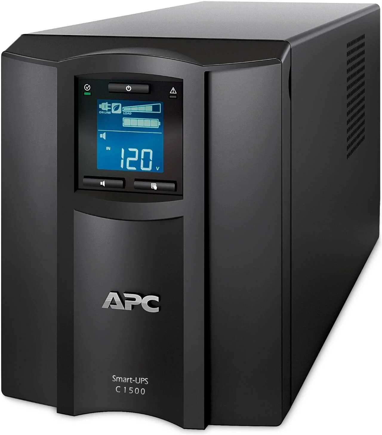 برق اضطراری برج APC Smart-UPS، توان نامی 1500VA، ولتاژ ورودی و خروجی اصلی LCD 230V با پورت SmartConnect، 8 عدد IEC 320 C13، 2 عدد نوع اتصال خروجی IEC Jumpers، مشکی | SMC1500IC