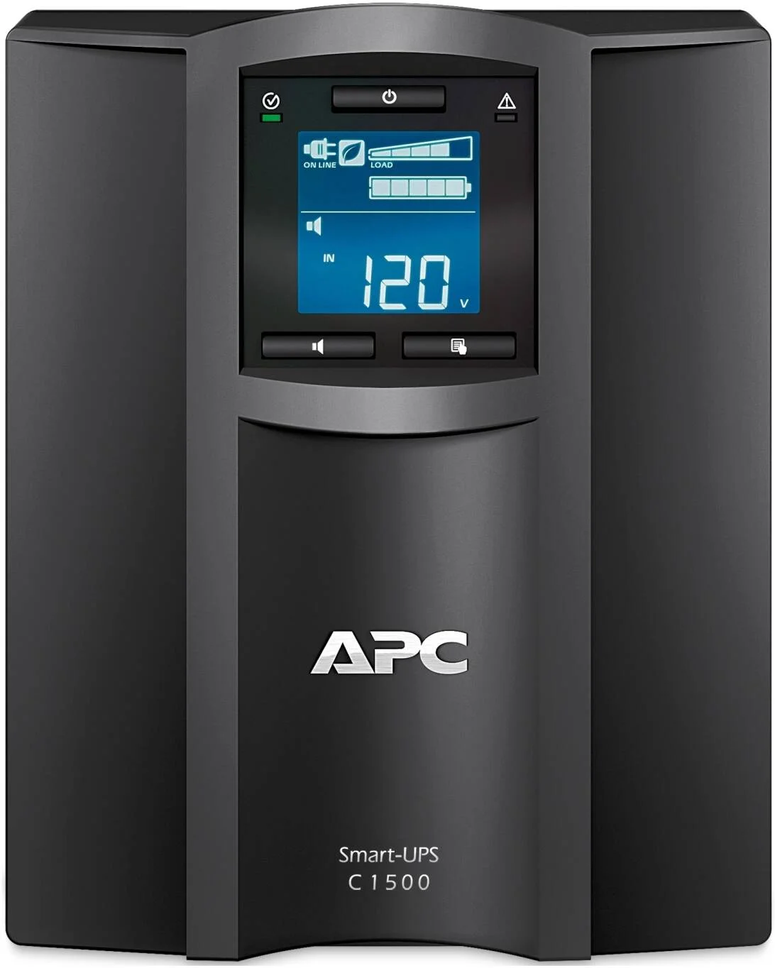 برق اضطراری برج APC Smart-UPS، توان نامی 1500VA، ولتاژ ورودی و خروجی اصلی LCD 230V با پورت SmartConnect، 8 عدد IEC 320 C13، 2 عدد نوع اتصال خروجی IEC Jumpers، مشکی | SMC1500IC