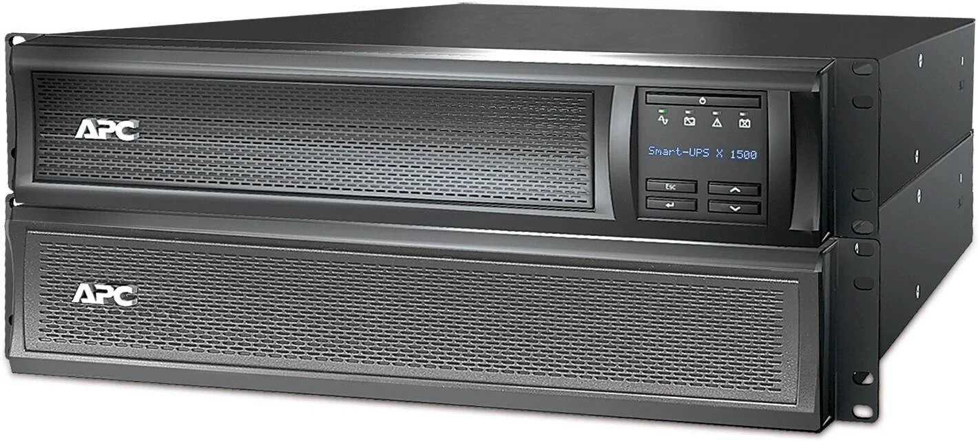 منبع تغذیه بدون وقفه APC Smart-UPS X، تعاملی خطی، 1500VA، قابل تبدیل رک/تاور 2U، ولتاژ 230 ولت، 8 خروجی C13 IEC، اسلات هوشمند، زمان کارکرد توسعه یافته، باتری سرب-اسید، مشکی | SMX1500RMI2U منبع تغذیه بدون وقفه APC Smart-UPS X، تعاملی خطی، 1500VA، قابل تبدیل رک/تاور 2U، ولتاژ 230 ولت، 8 خروجی C13 IEC، اسلات هوشمند، زمان کارکرد توسعه یافته، باتری سرب-اسید، مشکی | SMX1500RMI2U