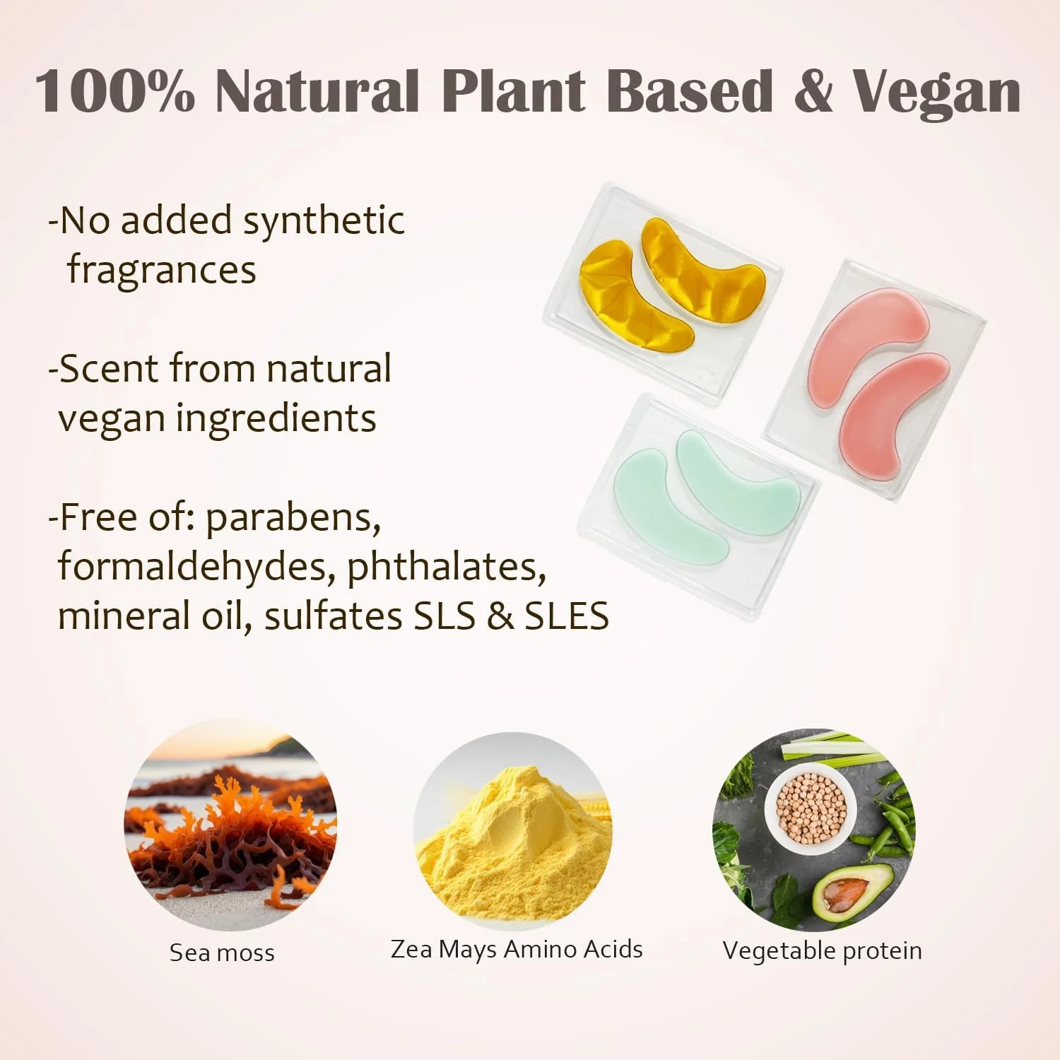 پدهای زیر چشم، 30 جفت ماسک چشم برای سیاهی دور چشم، پف، کیسه های زیر چشم، چین و چروک، پدهای ماسک چشم هیدروژل با طلای 24K، اسید هیالورونیک آبی، گل رز صورتی