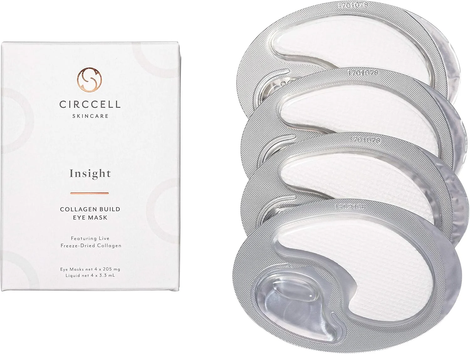 ماسک های درمانی کلاژن دور چشم CIRCCELL Insight، ماسک کلاژن دور چشم، درمان سیاهی دور چشم، پدهای زیر چشم، 4 عدد