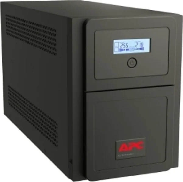 منبع تغذیه بدون وقفه ایزی یو پی اس APC SMV 750VA، خروجی یونیورسال، کابل برق UK، ولتاژ ورودی 230 ولت، توان نامی 525 وات، غیر قابل نصب در رک، مشکی | SMV750I-MS