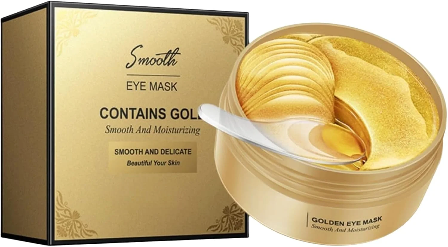پدهای دور چشم کلاژن طلای 24 عیار برای درمان پف و تیرگی دور چشم - 30 جفت ماسک مراقبت از پوست آبرسان و ضد پیری، احیا کننده و روشن کننده زیر چشم