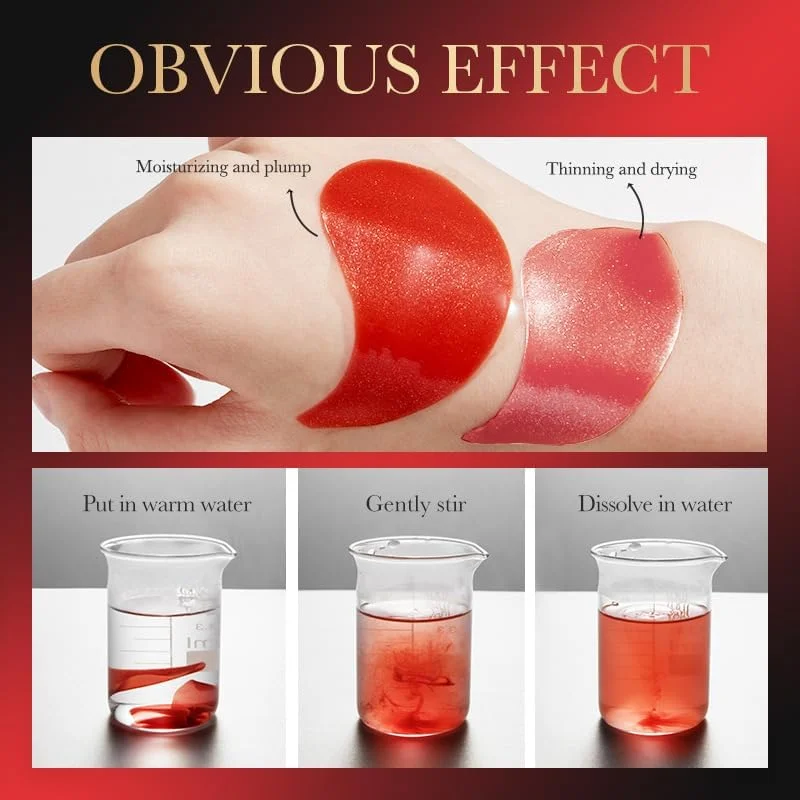 پد زیر چشم حاوی عصاره انار، 60 عددی، ماسک ژلی آبرسان برای احیای پوست، درمان آبرسان و تسکین دهنده برای سیاهی و پف زیر چشم