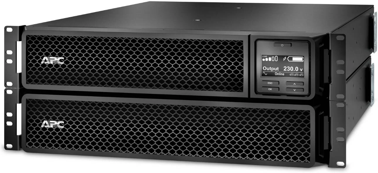 یو پی اس هوشمند APC SRT 3000VA، توان نامی 2700 وات، 8 خروجی IEC 60320 C13 / 2 جامپر IEC / 2 نوع اتصال IEC 60320 C19، واحد رک 2U، طول کابل 2.44 متر، مشکی | SRT3000RMXLI یو پی اس هوشمند APC SRT 3000VA، توان نامی 2700 وات، 8 خروجی IEC 60320 C13 / 2 جامپر IEC / 2 نوع اتصال IEC 60320 C19، واحد رک 2U، طول کابل 2.44 متر، مشکی | SRT3000RMXLI