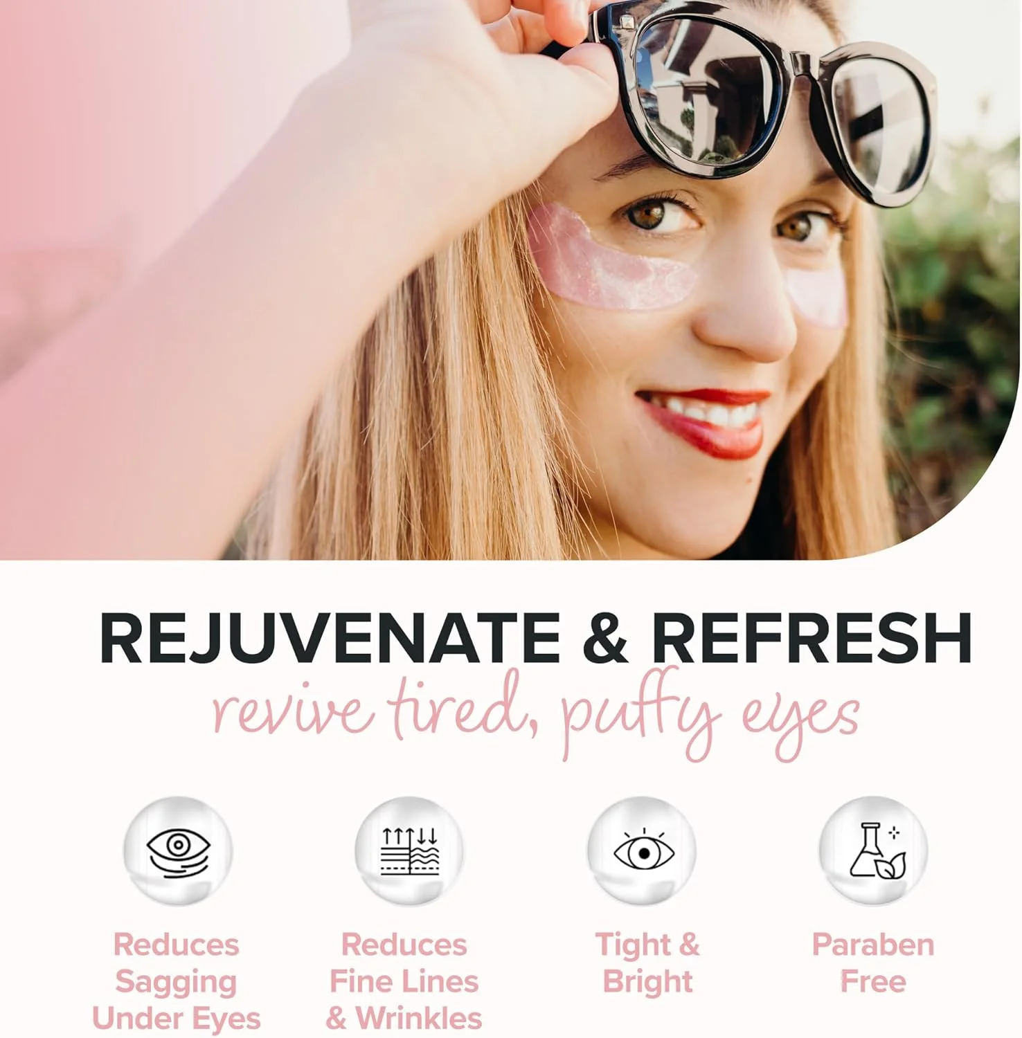 ToGoSpa Rose Gold EYES، ترمیم کننده زیر چشم | ماسک های ژلی کلاژن تمیز با تزریق میکرو با اسید هیالورونیک، آلوئه ورا، ویتامین های C و E، گل رز و نانو طلای 24 عیار برای سفت و روشن کردن افتادگی زیر چشم - بسته 3 عددی ToGoSpa Rose Gold EYES، ترمیم کننده زیر چشم | ماسک های ژلی کلاژن تمیز با تزریق میکرو با اسید هیالورونیک، آلوئه ورا، ویتامین های C و E، گل رز و نانو طلای 24 عیار برای سفت و روشن کردن افتادگی زیر چشم - بسته 3 عددی