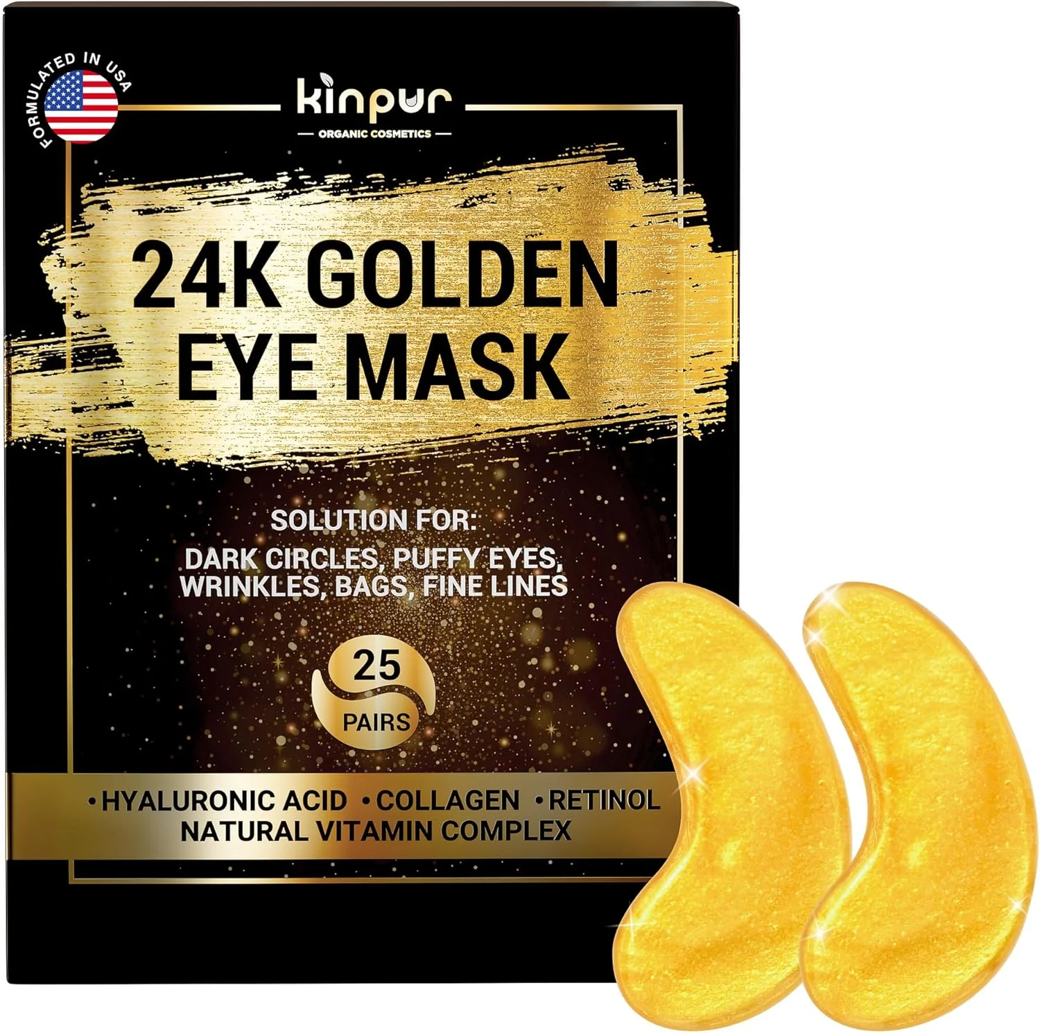 ۵۰ عدد پد زیر چشم طلا ۲۴ عیار برای سیاهی دور چشم، پف و چین و چروک - ماسک زیر چشم کلاژن - پدهای ژلی آبرسان زیر چشم برای پف زیر چشم مناسب انواع پوست ۵۰ عدد پد زیر چشم طلا ۲۴ عیار برای سیاهی دور چشم، پف و چین و چروک - ماسک زیر چشم کلاژن - پدهای ژلی آبرسان زیر چشم برای پف زیر چشم مناسب انواع پوست