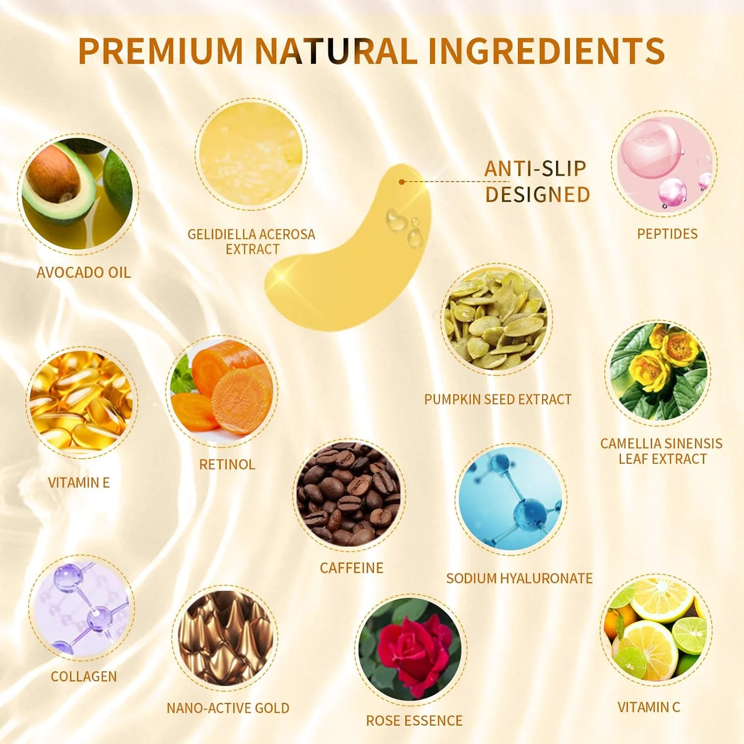 پد زیر چشم برای درمان پف زیر چشم، 30 جفت ماسک زیر چشم طلای 24 عیار برای سیاهی و پف، پدهای ژلی چشم با کلاژن، سدیم هیالورونات، عصاره گل رز برای درمان کیسه های زیر چشم پد زیر چشم برای درمان پف زیر چشم، 30 جفت ماسک زیر چشم طلای 24 عیار برای سیاهی و پف، پدهای ژلی چشم با کلاژن، سدیم هیالورونات، عصاره گل رز برای درمان کیسه های زیر چشم