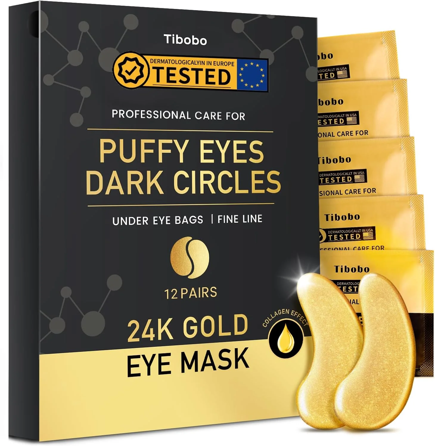 پدهای دور چشم طلای 24 عیار، 12 جفت پد ژلی دور چشم، پدهای دور چشم ضد تیرگی با هیالورونیک و کلاژن، ضد پیری، پدهای زیر چشم برای پف، خطوط و چروک، ماسک پد دور چشم پدهای دور چشم طلای 24 عیار، 12 جفت پد ژلی دور چشم، پدهای دور چشم ضد تیرگی با هیالورونیک و کلاژن، ضد پیری، پدهای زیر چشم برای پف، خطوط و چروک، ماسک پد دور چشم