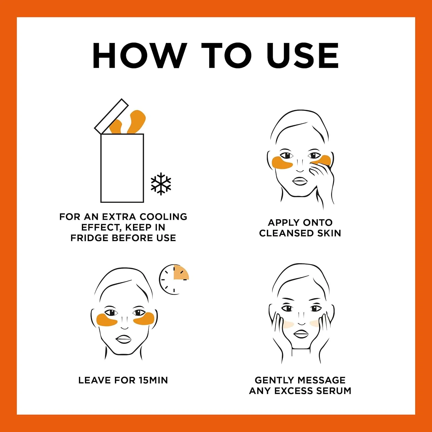 ماسک دور چشم گارنیه مدل Moisture Bomb با عصاره پرتقال و هیالورونیک اسید، آبرسان و روشن کننده پوست زیر چشم، کاهش دهنده ظاهر پف زیر چشم، ماسک بافت گیاهی، 6 گرم