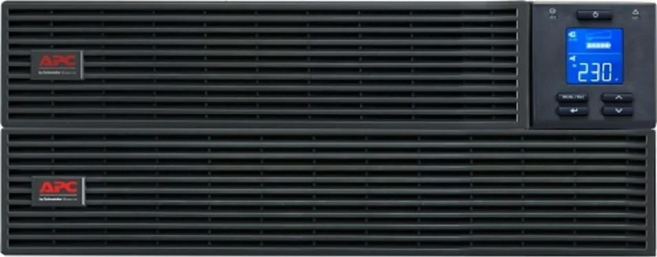 یو پی اس آنلاین ایزی APC SRV 6000VA، ولتاژ خروجی 230 ولت، نوع رکمونت به همراه کیت ریل، فرکانس ورودی 40-70 هرتز با حسگر خودکار، مشکی | SRV6KRIRK