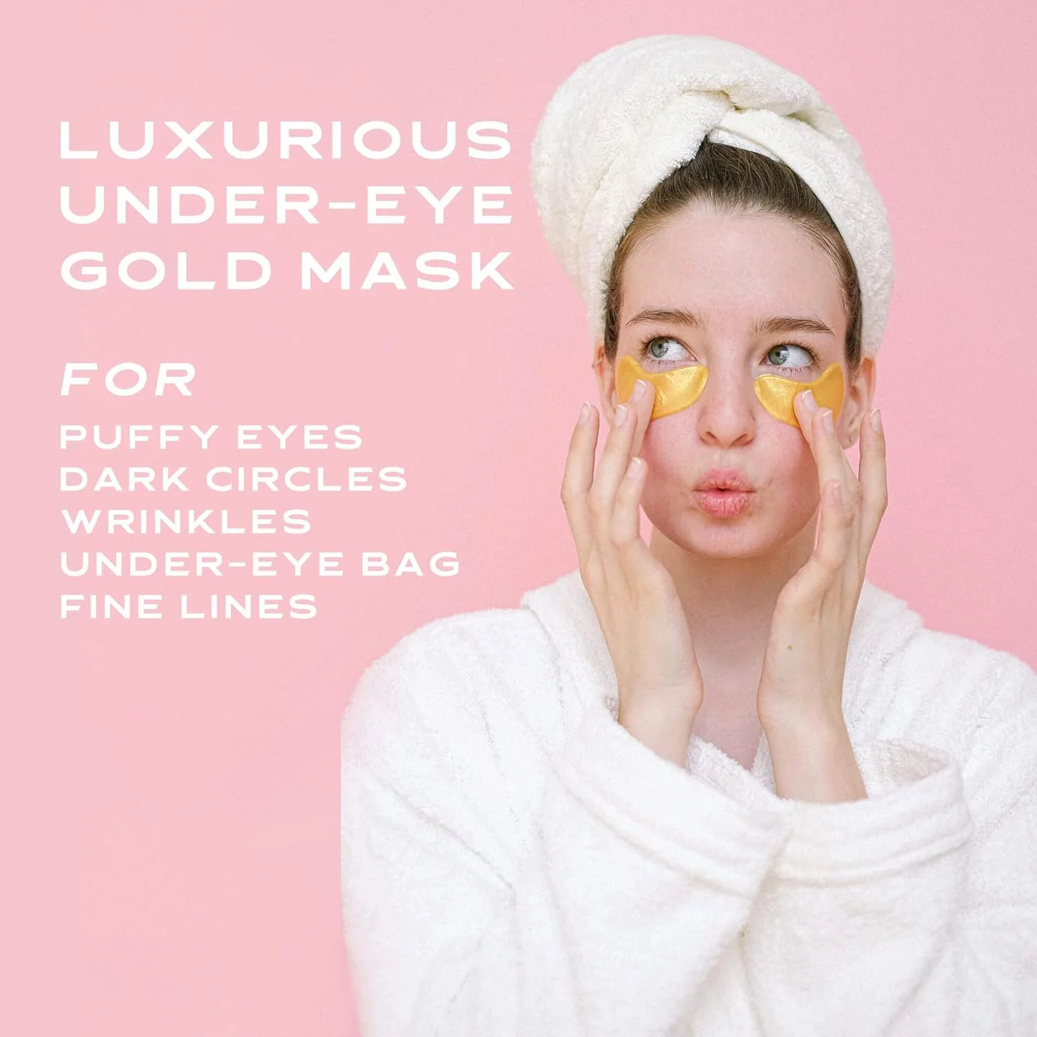 مجموعه ماسک لب کریستالی کلاژن FANICEA و ماسک زیر چشم طلایی، 20 عدد، ژل مرطوب کننده طبیعی، ضد پیری، ضد ترک خوردگی، آبرسان، کاهش پف، حلقه های تیره و چین و چروک، پدهای لب و چشم