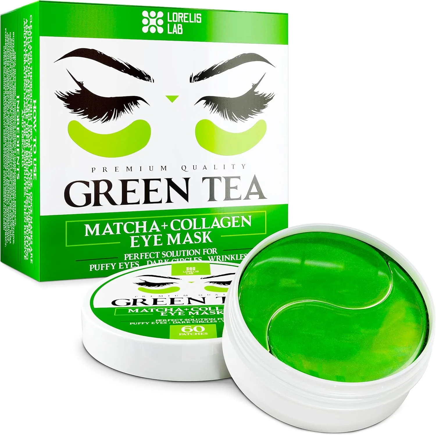 ماسک زیر چشم لورلیز لب برای پف، سیاهی دور چشم، کیسه های زیر چشم، پف کردگی، چروک با کلاژن - آبرسان - مراقبت از پوست چای سبز - ماسک های درمانی ضد پیری - 60 پد ژلی زیر چشم ماسک زیر چشم لورلیز لب برای پف، سیاهی دور چشم، کیسه های زیر چشم، پف کردگی، چروک با کلاژن - آبرسان - مراقبت از پوست چای سبز - ماسک های درمانی ضد پیری - 60 پد ژلی زیر چشم