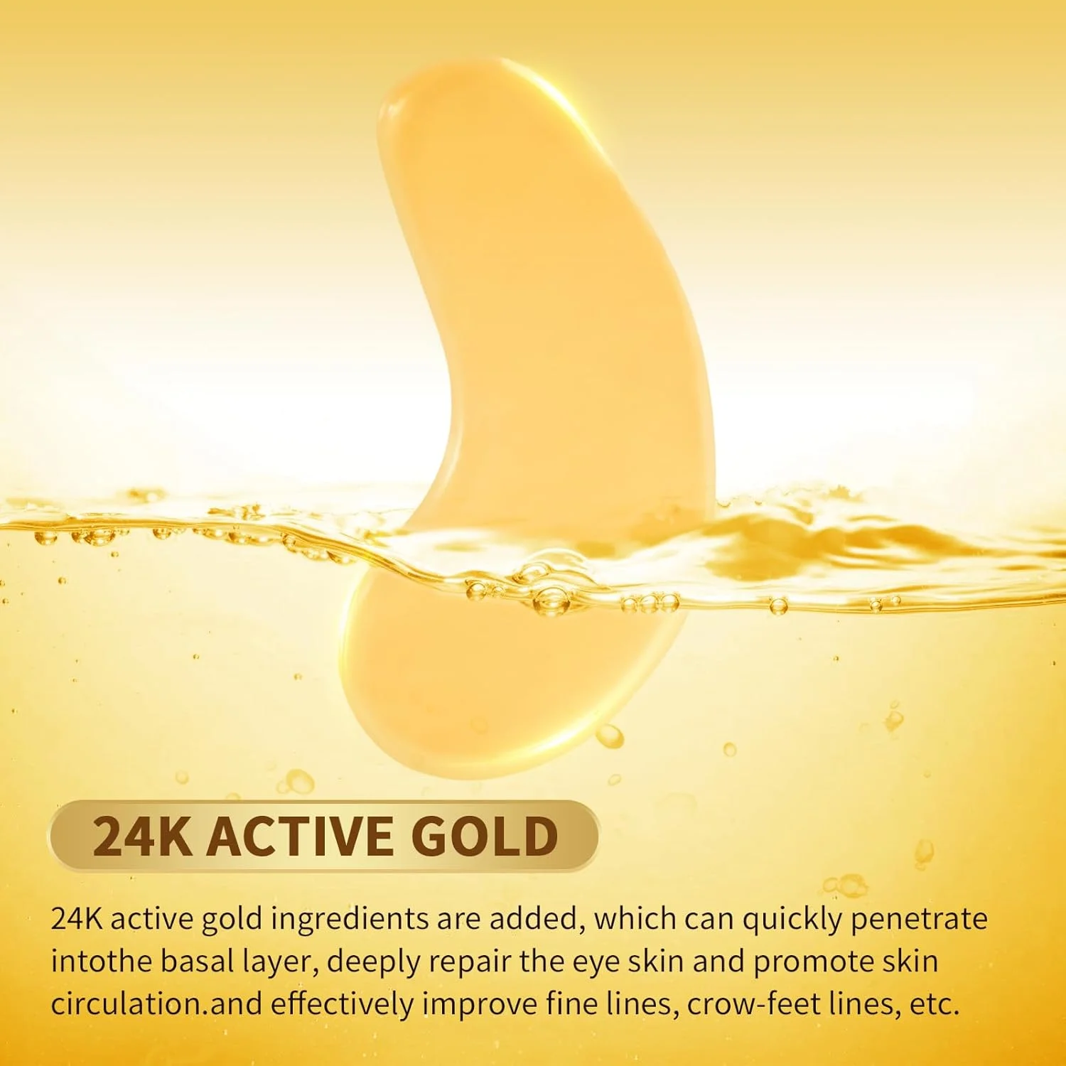 ماسک چشم طلای 24K POSTA، 50 جفت، ماسک زیر چشم کلاژن برای حلقه تیره، پف، طراوت، احیا کننده، مسافرت، چین و چروک، پچ های چشم هدیه لوکس برای زنان و مردان