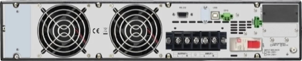 منبع تغذیه بدون وقفه آنلاین APC SRV RM 6000VA Easy، ولتاژ خروجی 230 ولت، همراه با بسته باتری با زمان کارکرد طولانی، کیت ریل، فاکتور بار 3 به 1، فرکانس ورودی حسگر خودکار 40-70 هرتز، مشکی | SRV6KRILRK