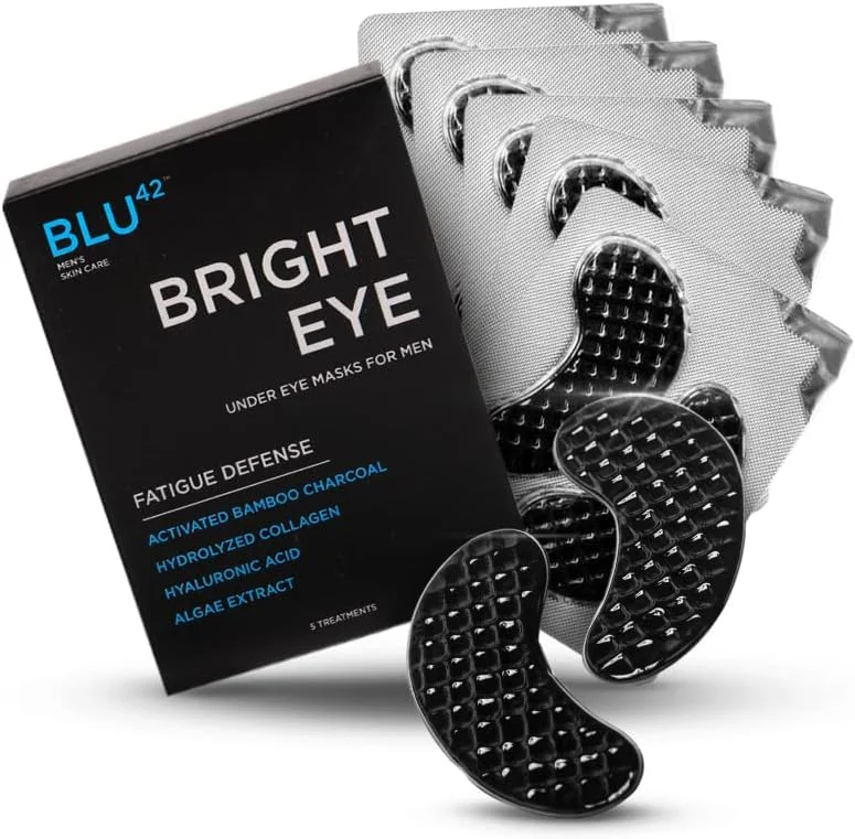 ماسک زیر چشم زغال فعال برای آقایان - پد چشم برای رفع خستگی، رفع سیاهی دور چشم، چین و چروک و پف - آبرسان، ضد پیری، ضد چروک - 5 عدد