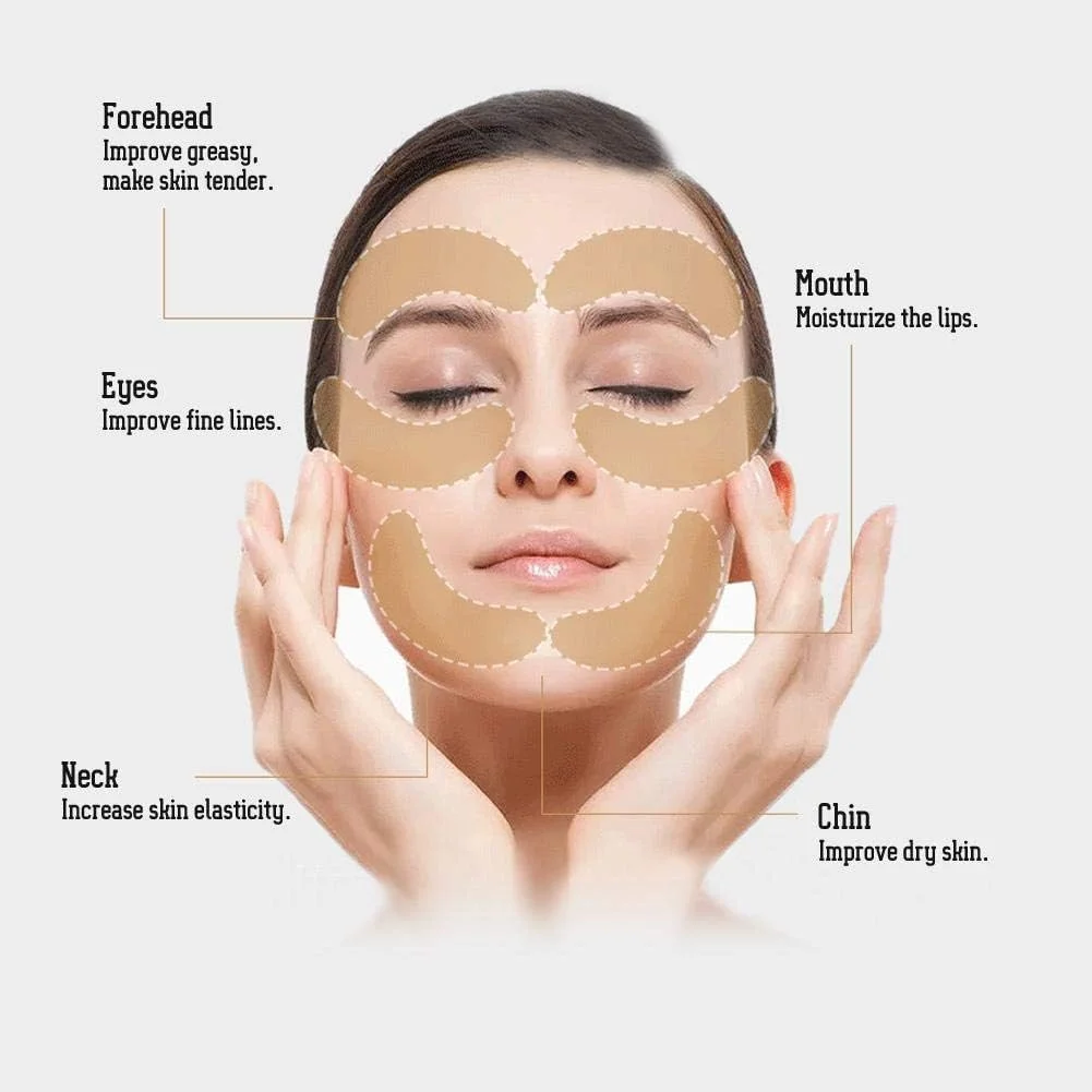 ماسک طلایی دور چشم، پدهای کلاژن زیر چشم برای رفع سیاهی و پف زیر چشم، پدهای ژلی ضد پیری چشم، مرطوب کننده عمیق و بهبود خاصیت ارتجاعی (10 عدد)